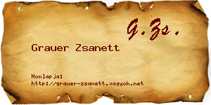 Grauer Zsanett névjegykártya